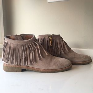 Kate Spade Suede Fringe Ankle Boot • Size 8